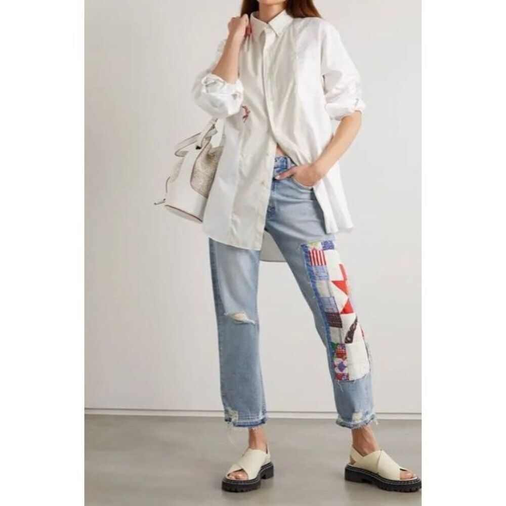 MOTHER Carolyn Murphy The Pieced Oversized Embroidered Patchwork